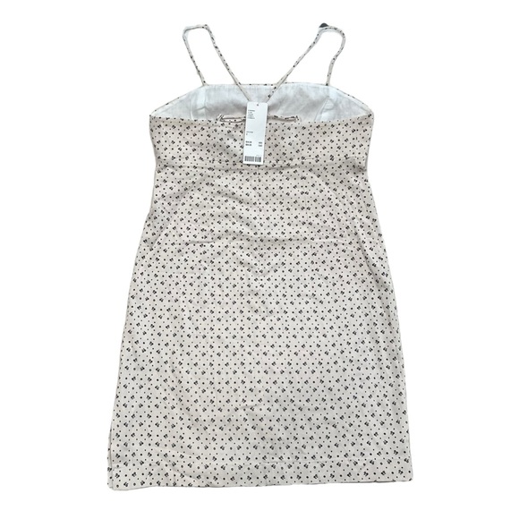 Urban Outfitters Women White Ivory Black Floral Casual Crossback Dress Sz 2 NWT - Picture 5 of 5